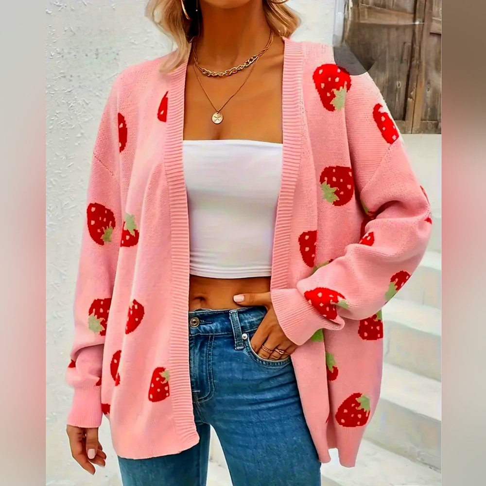 New Strawberry cardigan